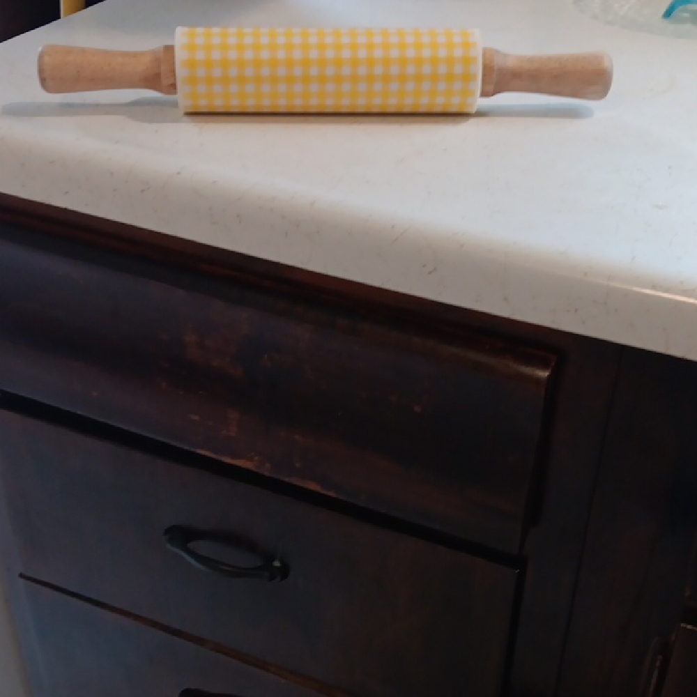 The Pioneer Woman Yellow Gingham Rolling Pin